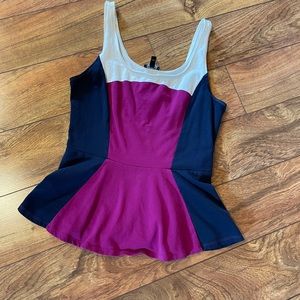 Express peplum colorblock tank